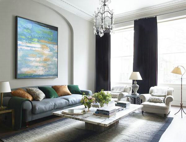 Extra Large Acrylic Painting On Canvas,Oversized Contemporary Art,Extra Large Canvas Art,Handmade Acrylic Painting,White,Blue,Green,Yellow.etc